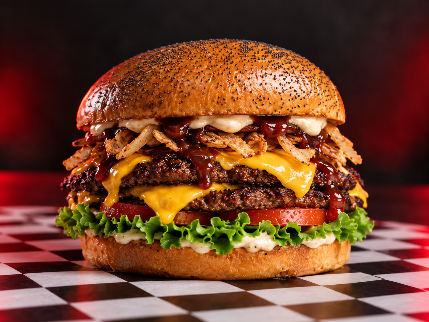 Burger Billy's garni de steak, cheddar et salade